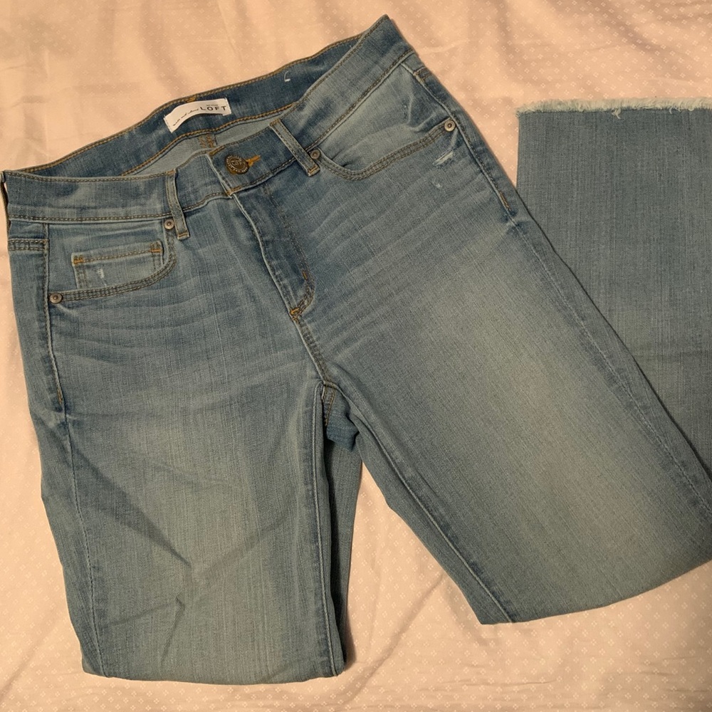 Loft light wash cropped jeans